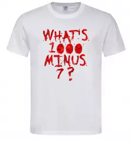 Чоловіча футболка 1000 minus 7 Білий фото
