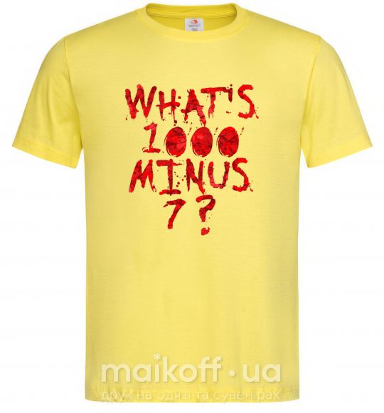 Мужская футболка 1000 minus 7 Лимонный фото