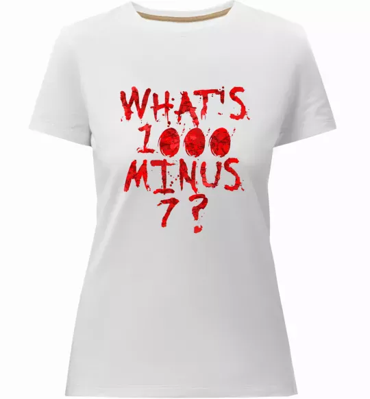 Жіноча преміум футболка 1000 minus 7 Білий фото