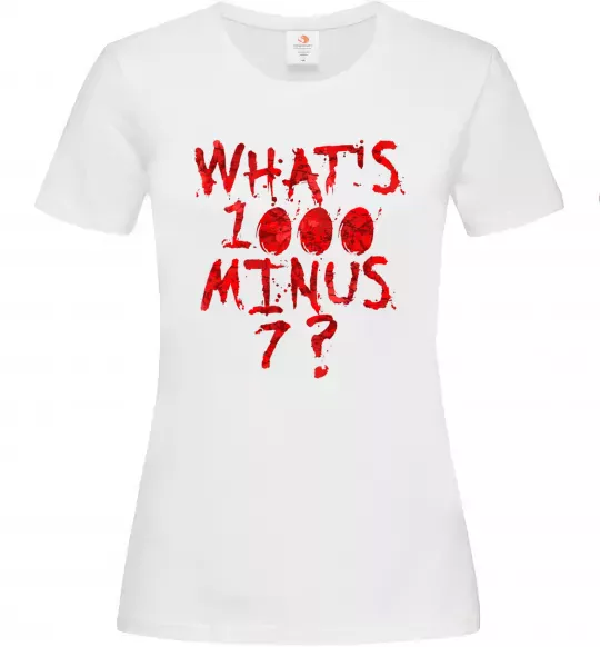 Жіноча футболка 1000 minus 7 Білий фото