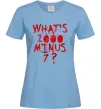 Жіноча футболка 1000 minus 7 Блакитний Жіноча футболка 1000 minus 7 Блакитний фото