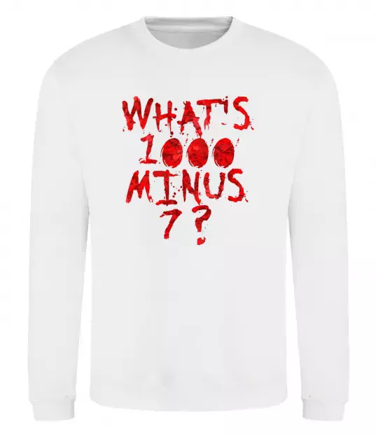 Світшот 1000 minus 7 Білий фото