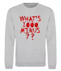 Світшот 1000 minus 7 Сірий меланж фото