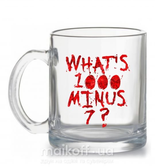 Чашка стеклянная 1000 minus 7 Прозрачный фото