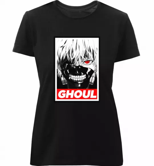 Женская премиум футболка GHOUL Черный фото