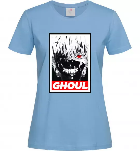 Жіноча футболка GHOUL Блакитний фото