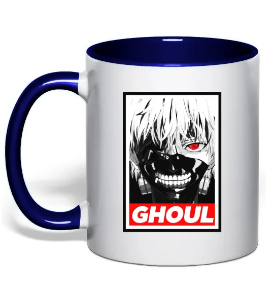 Чашка з кольоровою ручкою GHOUL Глибокий темно-синій фото