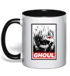 Чашка з кольоровою ручкою GHOUL Чорний Чашка з кольоровою ручкою GHOUL Чорний фото
