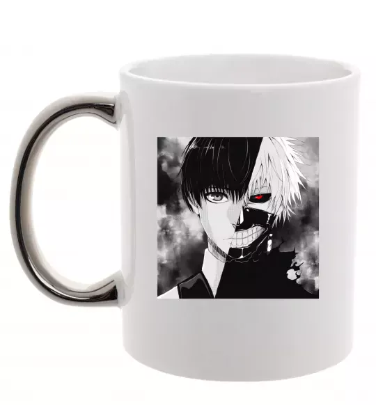 Чашка с цветной ручкой Kaneki Серебро фото