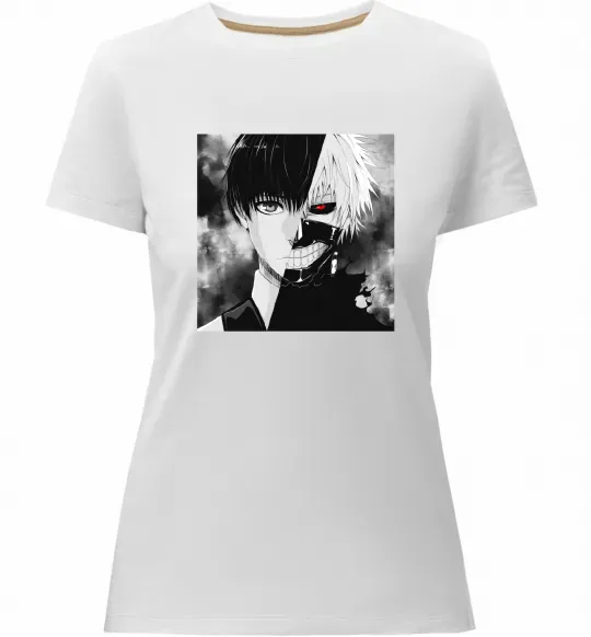 Женская премиум футболка Kaneki Белый фото