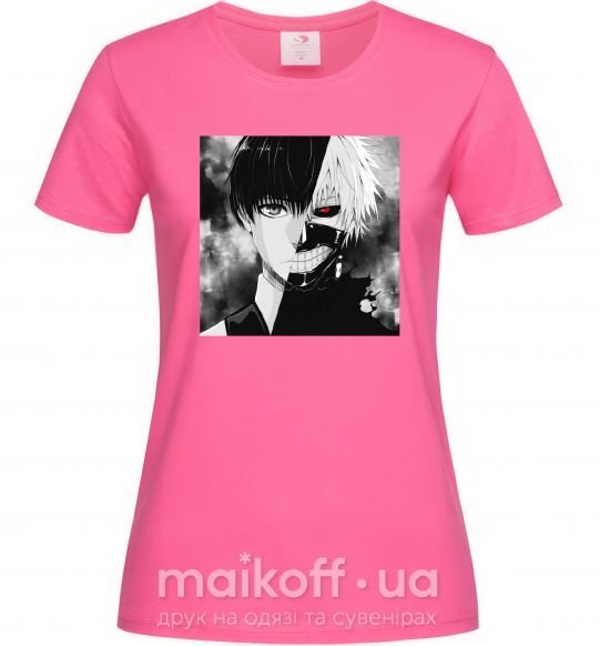Жіноча футболка Kaneki Яскраво-рожевий фото