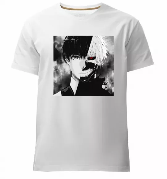 Чоловіча преміум футболка Kaneki Білий фото