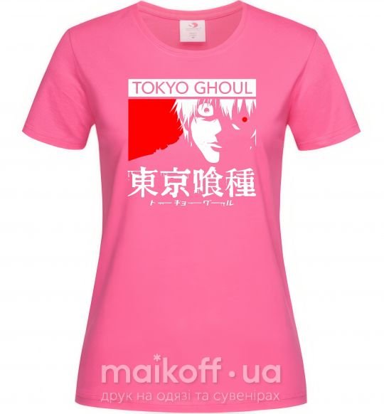Женская футболка Tokyo ghoul бк Ярко-розовый фото