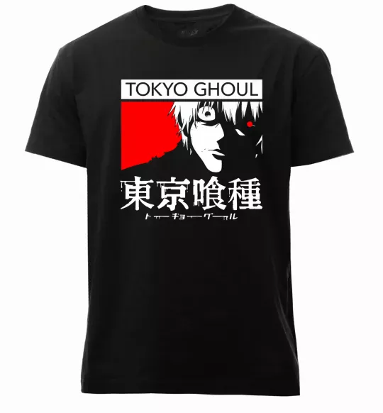 Мужская премиум футболка Tokyo ghoul бк Черный фото