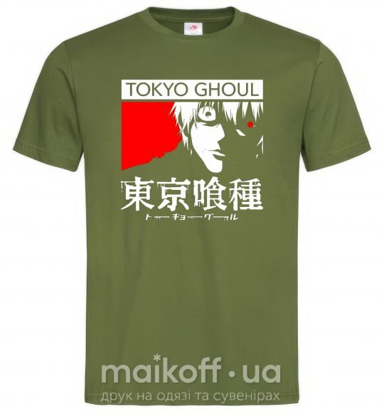 Мужская футболка Tokyo ghoul бк Оливковый фото