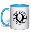 Чашка с цветной ручкой One punch man circle ч Голубой Чашка с цветной ручкой One punch man circle ч Голубой фото