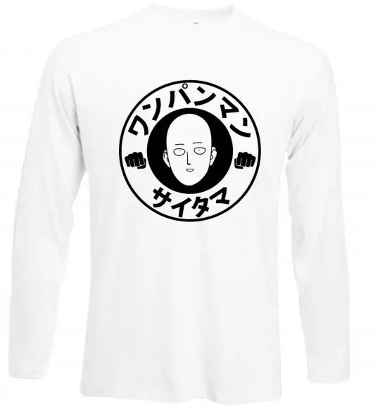 Лонгслів One punch man circle ч Білий фото