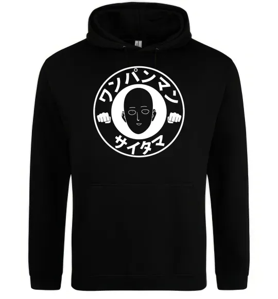 Женская толстовка (худи) One punch man circle ч Черный фото