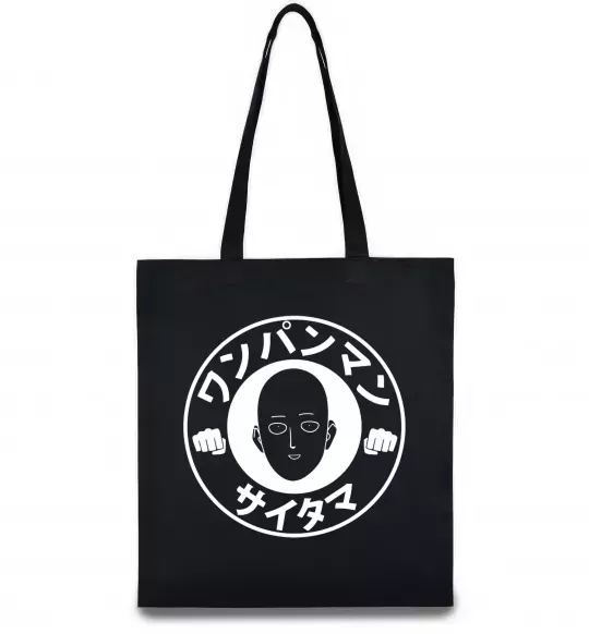 Еко-сумка One punch man circle ч Чорний фото