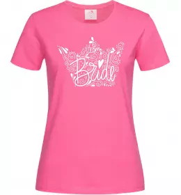 Жіноча футболка Team bride crown XS Яскраво-рожевий фото