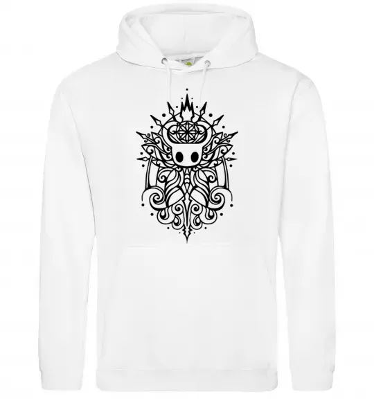 Женская толстовка (худи) hollow night завитки Белый фото