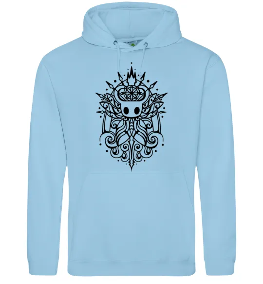 Женская толстовка (худи) hollow night завитки Голубой фото