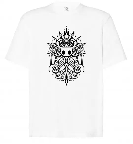 Футболка Оверсайз hollow night завитки Белый фото