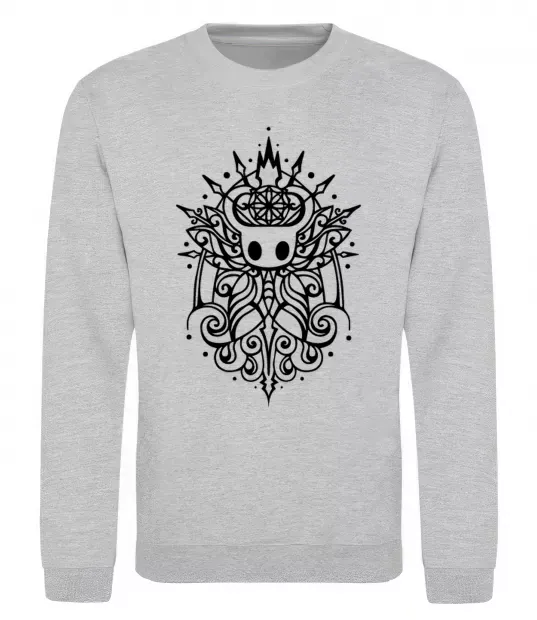 Свитшот hollow night завитки Серый меланж фото