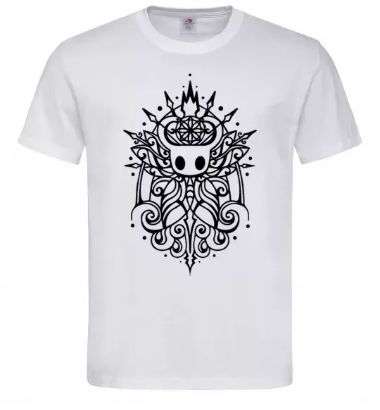 Мужская футболка hollow night завитки Белый фото