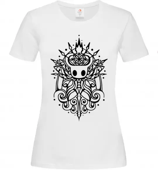 Жіноча футболка hollow night завитки Білий фото