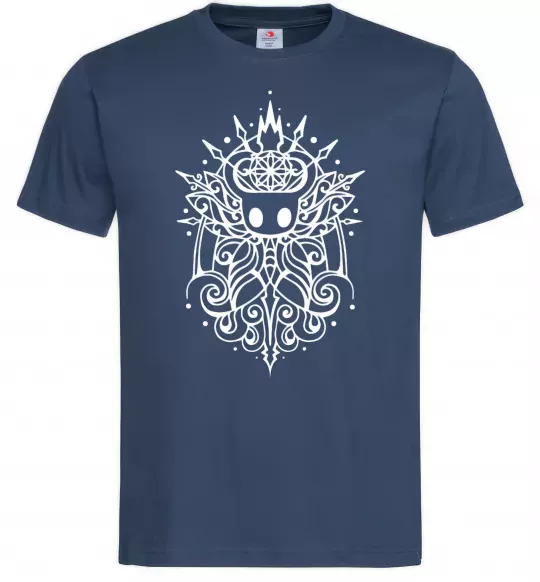 Мужская футболка hollow night завитки Темно-синий фото