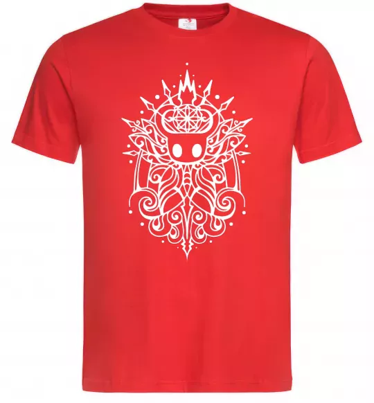 Мужская футболка hollow night завитки Красный фото