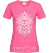 Женская футболка hollow night завитки Ярко-розовый фото