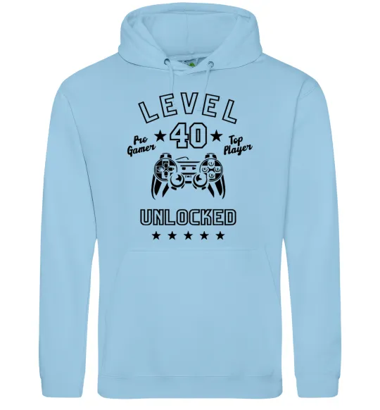 Мужская толстовка (худи) Level 40 Голубой фото