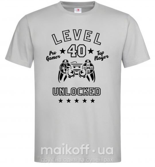 Чоловіча футболка Level 40 Сірий фото