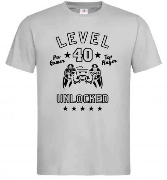 Чоловіча футболка Level 40 Сірий фото