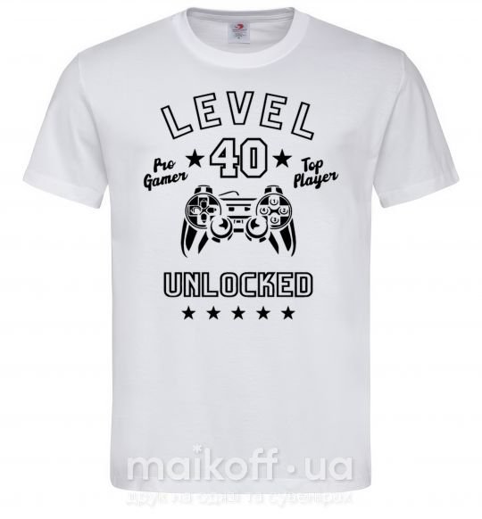 Чоловіча футболка Level 40 Білий фото