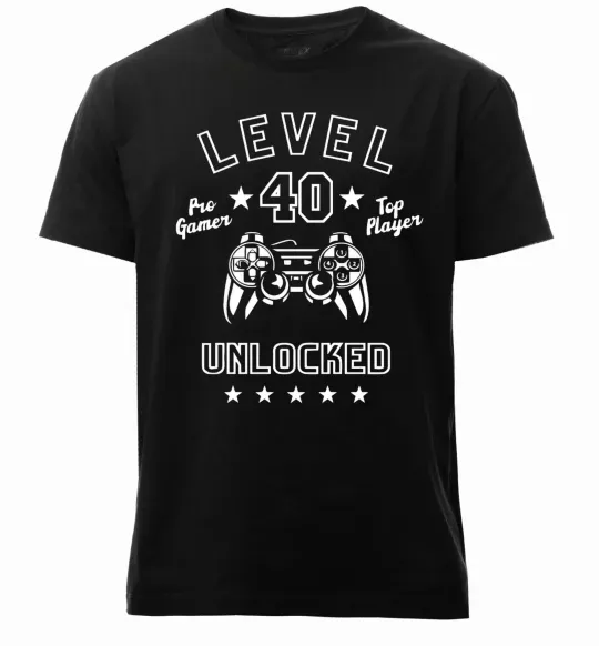 Чоловіча преміум футболка Level 40 Чорний фото