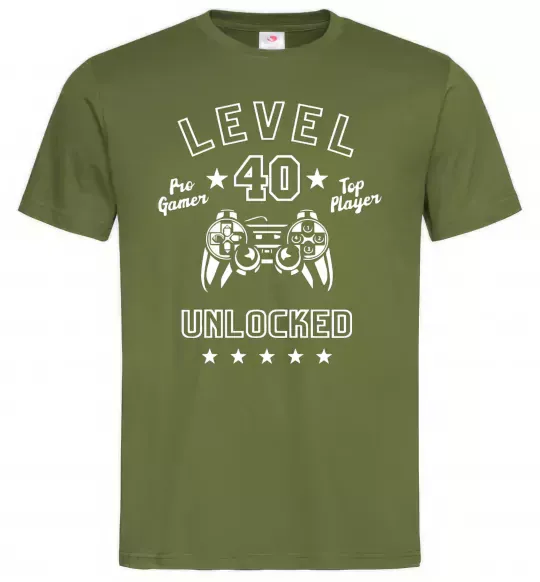 Чоловіча футболка Level 40 Оливковий фото