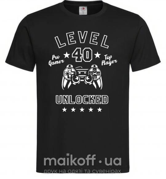 Чоловіча футболка Level 40 Чорний фото