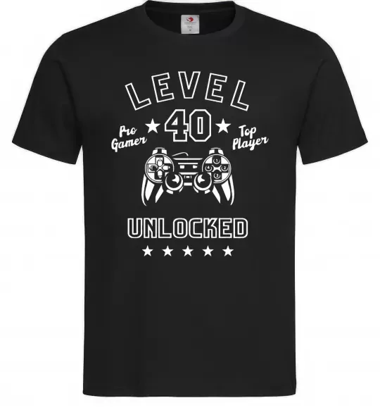 Чоловіча футболка Level 40 Чорний фото