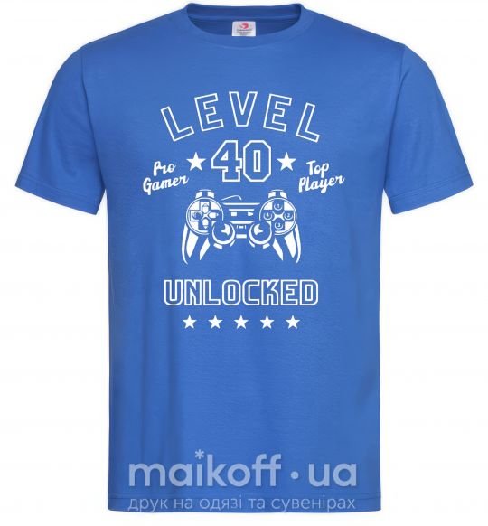 Чоловіча футболка Level 40 Яскраво-синій фото