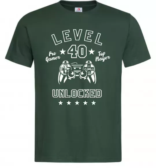 Чоловіча футболка Level 40 Темно-зелений фото