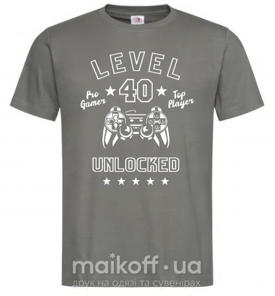 Чоловіча футболка Level 40 Графіт фото