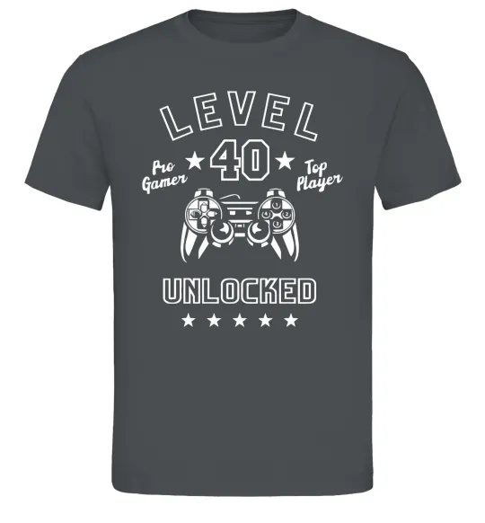 Чоловіча футболка Level 40 Графіт фото