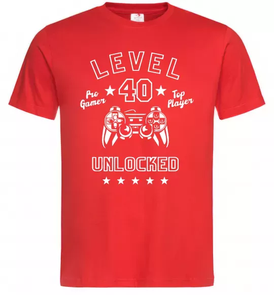 Чоловіча футболка Level 40 Червоний фото