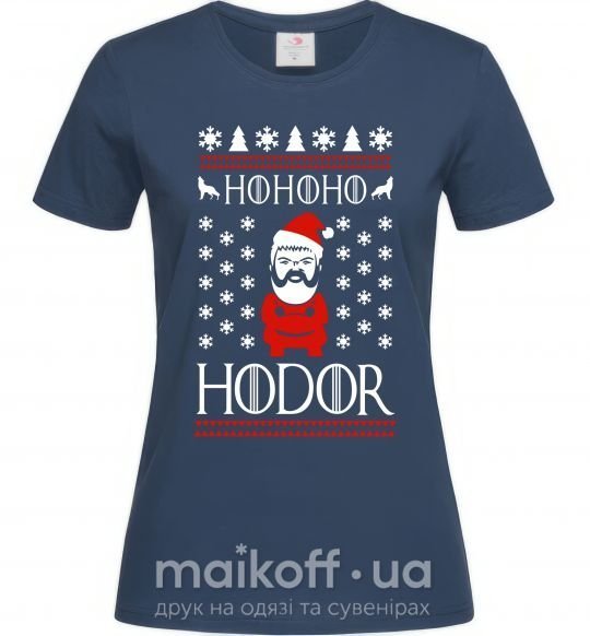 Жіноча футболка HOHOHODOR Темно-синій фото