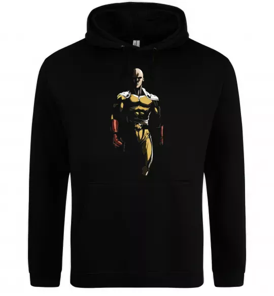 Мужская толстовка (худи) One punchman silhouette Черный фото