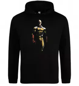 Мужская толстовка (худи) One punchman silhouette Черный фото