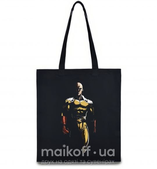 Еко-сумка One punchman silhouette Чорний фото